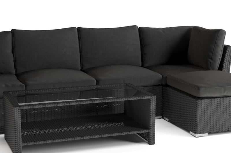 Wisconsin Premium Loungegruppe Udendørs – Sofagruppe til Terrassen i Polyrattan - Sort - Have - Udendørs miljø - Altan & terrasse - Altanmøbler
