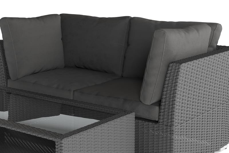 Wisconsin Premium Loungegruppe Udendørs med Armlæn 2-personers Polyrattan - Sort - Have - Udendørs miljø - Altan & terrasse - Altanmøbler