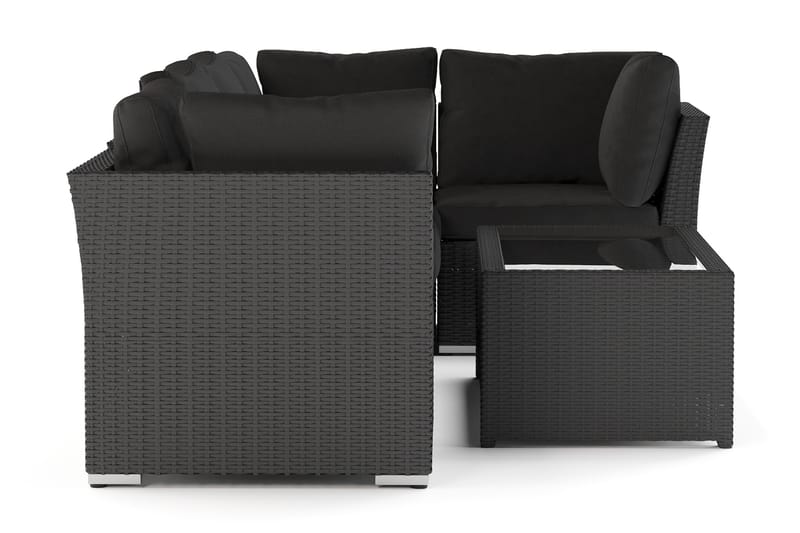 Wisconsin Premium Loungegruppe Udendørs – Sofagruppe til Terrassen i Polyrattan - Sort - Have - Udendørs miljø - Altan & terrasse - Altanmøbler