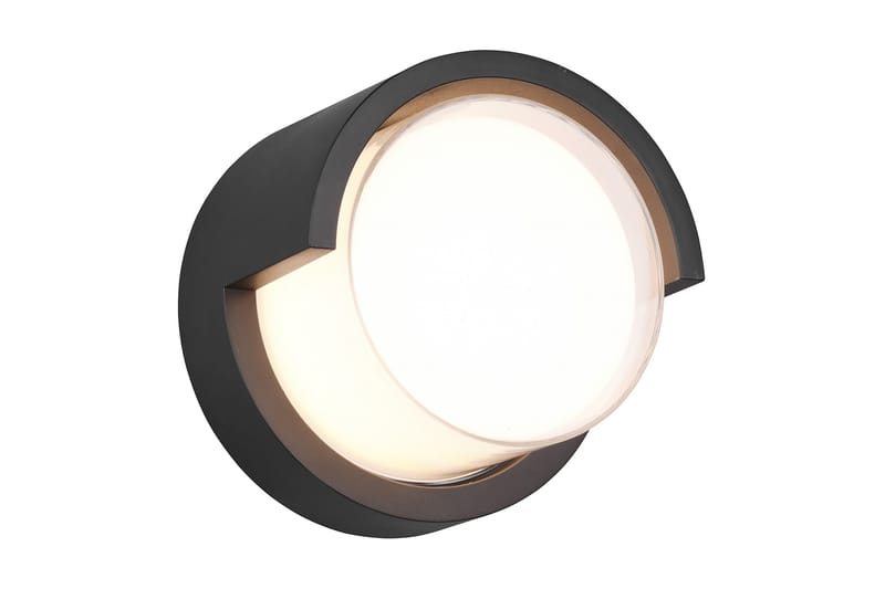 Puno LED-Væglampe Pyöreä Matsort - Have - Udendørs miljø - Entré - Entrébelysning