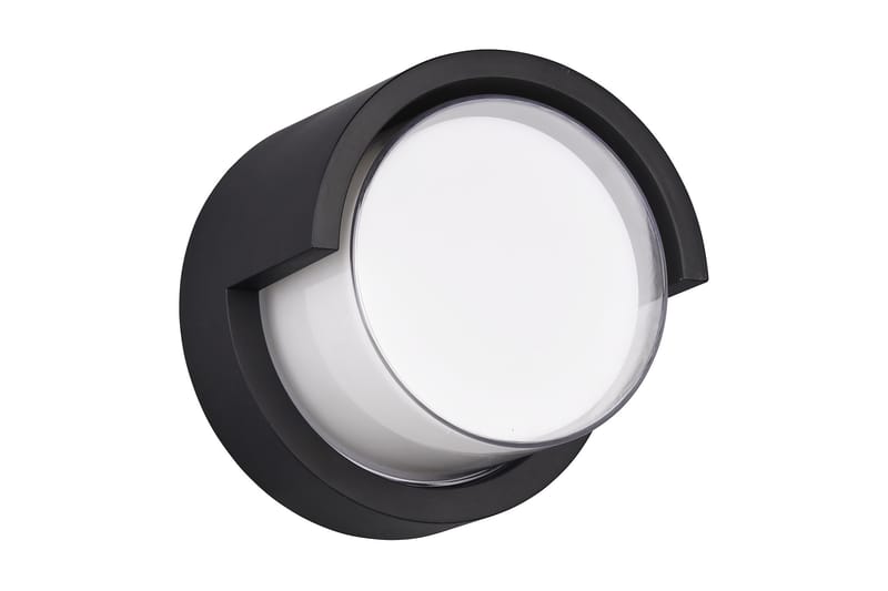 Puno LED-Væglampe Pyöreä Matsort - Have - Udendørs miljø - Entré - Entrébelysning