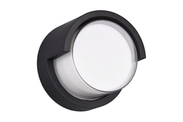 Puno LED-Væglampe Pyöreä Matsort - Have - Udendørs miljø - Entré - Entrébelysning