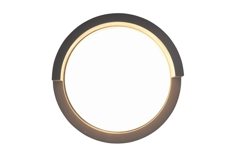 Puno LED-Væglampe Pyöreä Matsort - Have - Udendørs miljø - Entré - Entrébelysning