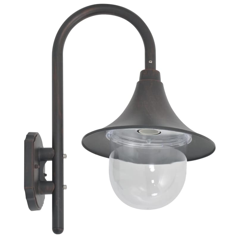 Havevæglampe E27 42 Cm Aluminium Bronzefarvet - Brun - Udendørs lamper & belysning - Væglampe udendørs - Entrébelysning