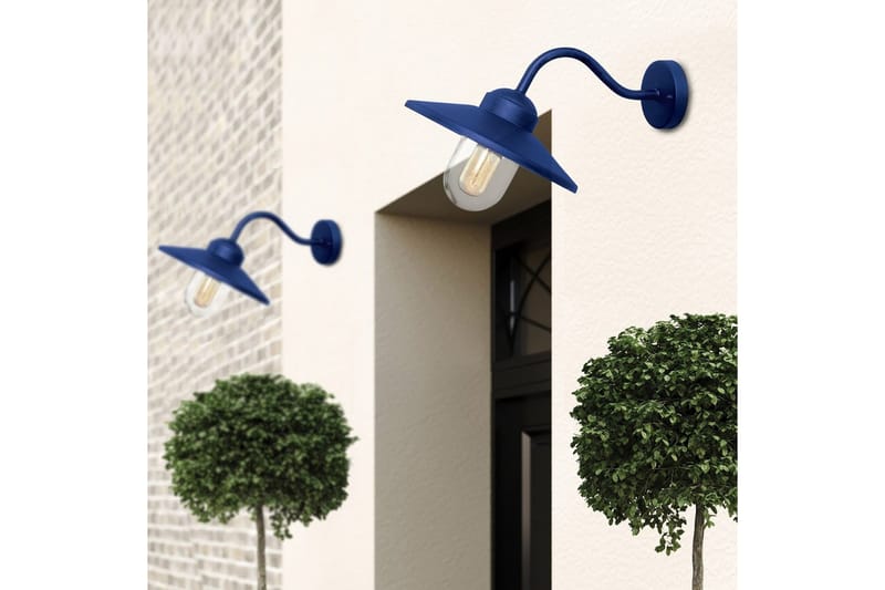 Udendørs væglampe Elstead Lighting Klampenborg Marineblå - Marineblå - Have - Udendørs miljø - Entré - Entrébelysning