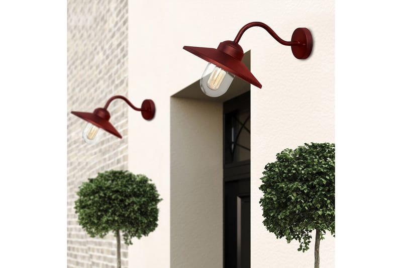 Udendørs væglampe Elstead Lighting Klampenborg Oxid rød - Oxid rød - Have - Udendørs miljø - Entré - Entrébelysning