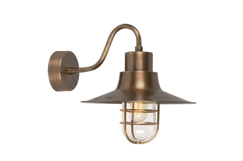 Udendørs væglampe Elstead Lighting Sheldon Aldret messing - Aldret messing - Have - Udendørs miljø - Entré - Entrébelysning