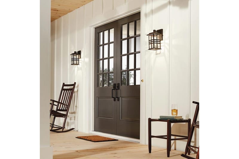 Udendørs væglampe Kichler Beacon Square 165x302x190 mm - 165x302x190 mm - Have - Udendørs miljø - Entré - Entrébelysning