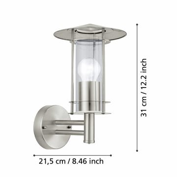 Væglampe Lisio - 17,5 cm - Have - Udendørs miljø - Entré - Entrébelysning