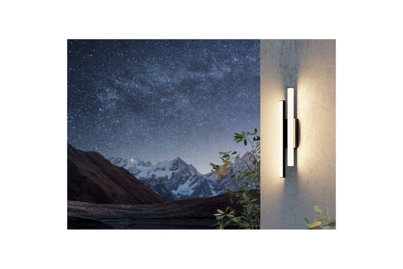 Væglampe Udebelysning Eglo Serricella - Sort - Have - Udendørs miljø - Entré - Entrébelysning