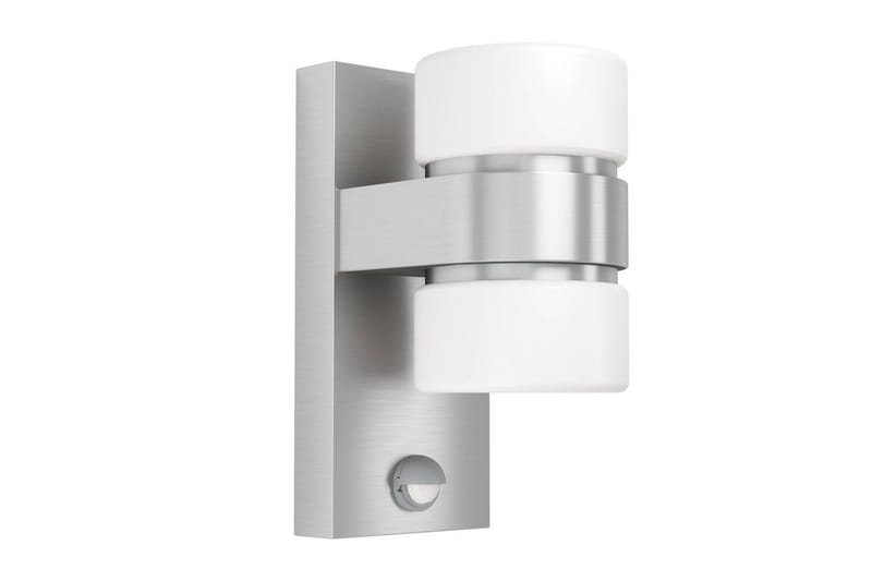 Væglampe Udendørsbelysning Eglo Atollari Sølv/Hvid, Sølv/Hvid