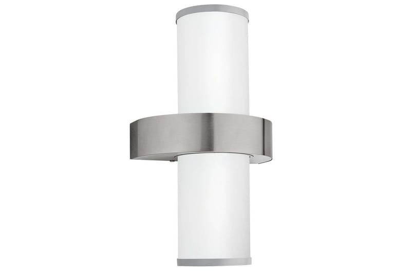 Væglampe Udendørsbelysning Eglo Beverly, Sølv/Hvid