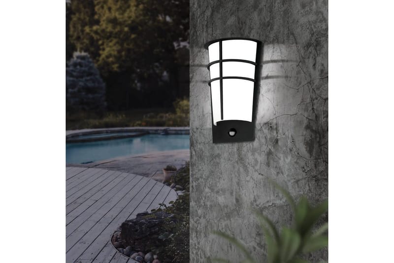 Væglampe Udendørsbelysning Eglo Breganzo 1 - Antracit/Hvid - Have - Udendørs miljø - Entré - Entrébelysning