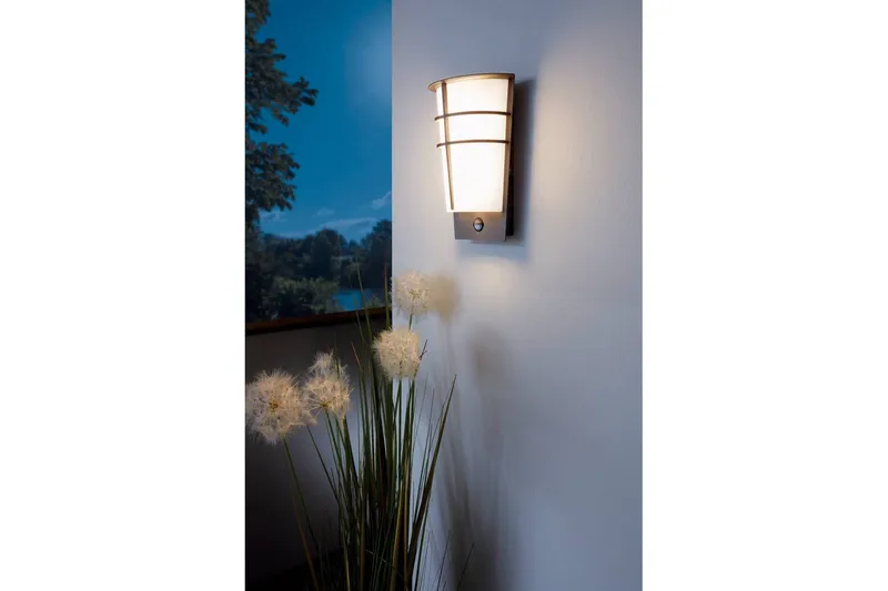 Væglampe Udendørsbelysning Eglo Breganzo 1 - Antracit/Hvid - Have - Udendørs miljø - Entré - Entrébelysning