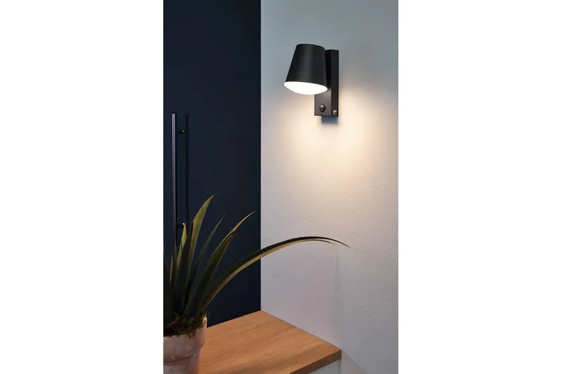 Væglampe Udendørsbelysning Eglo Caldiero med Sensor - Antracit/Hvid - Have - Udend ørs miljø - Entré - Entrébelysning
