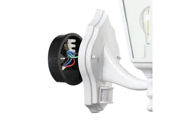 Væglampe Udendørsbelysning Eglo Navedo med Sensor Hvid Klar - Hvid - Have - Udendørs miljø - Entré - Entrébelysning