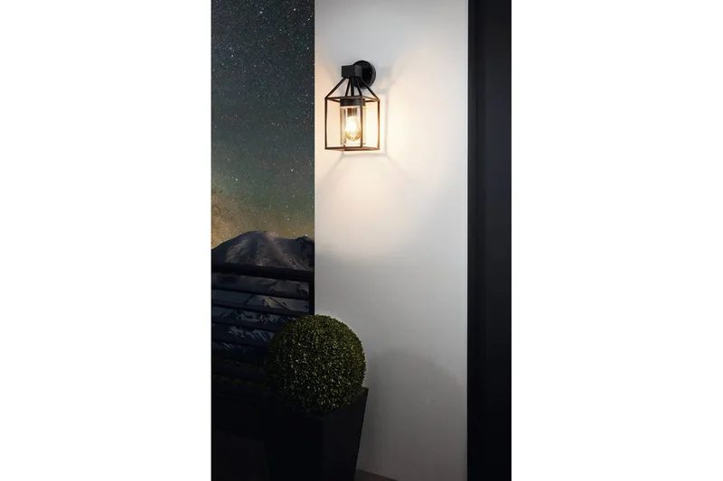 Væglampe Udendørsbelysning Eglo Trecate - Sort - Have - Udendørs miljø - Entré - Entrébelysning