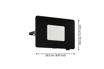 Væglampe Utebelysning Eglo Faedo 3 50W, Sort - Sort - Have - Udendørs miljø - Entré - Entrébelysning