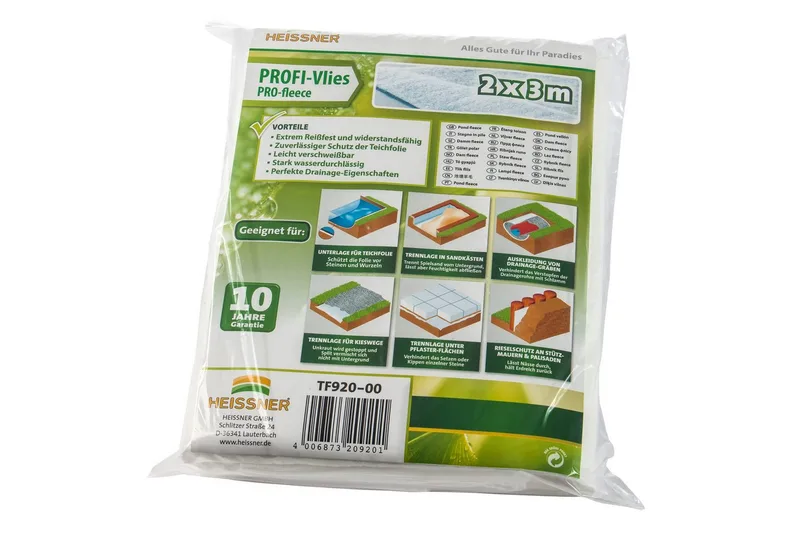 Beskyttelsesdug Heissner Damme 200g/m2 2 x 3 m (6 kvm) - 2 x 3 m (6 kvm) - Have - Udendørs miljø - Havedekoration - Damme & springvand - Havedam dug