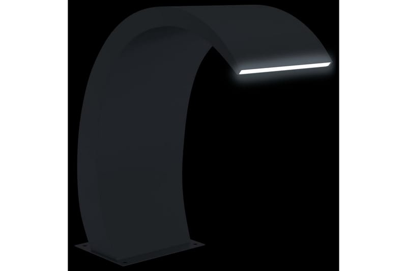 fontæne til pool med LED'er 30x60x70 cm rustfrit stål 304 - Sølv - Have - Udendørs miljø - Havedekoration - Damme & springvand
