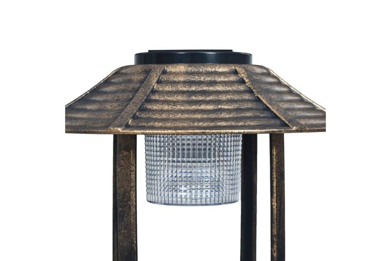 Fuglebad Med Soldrevne Led-Lamper Plastik - Brun - Have - Udendørs miljø - Havedekoration - Damme & springvand