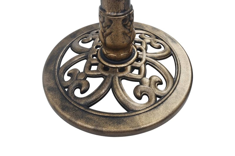 Fuglebad Med Springvand 50x91 cm Plastik Bronzefarvet - Brun - Have - Udendørs miljø - Havedekoration - Damme & springvand