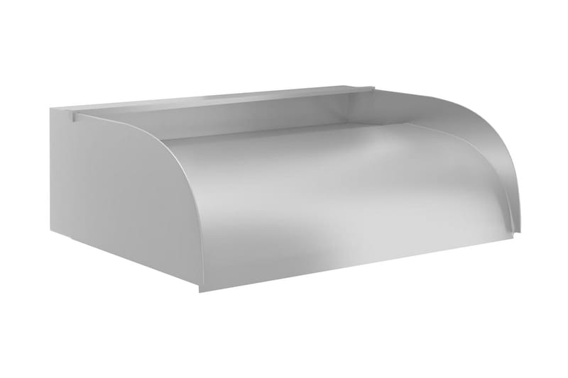havespringvand med LED-lys 45x34x14 cm rustfrit stål 304 - Sølv - Have - Udendørs miljø - Havedekoration - Damme & springvand