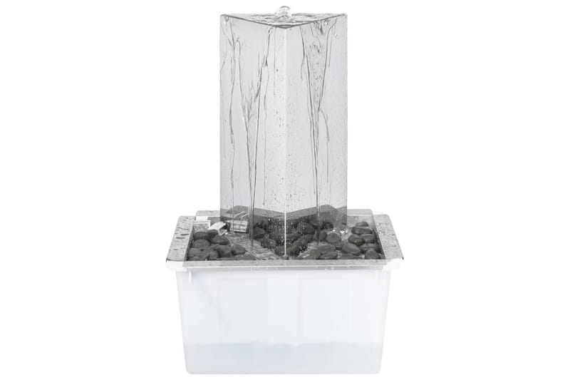 Havespringvand Med Pumpe 76 cm Trekantet Rustfrit Stål - Have - Udendørs miljø - Havedekoration - Damme & springvand