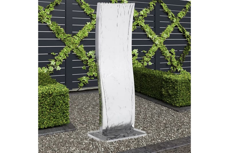Havespringvand Med Pumpe 130 cm Buet Rustfrit Stål - Have - Udendørs miljø - Havedekoration - Damme & springvand