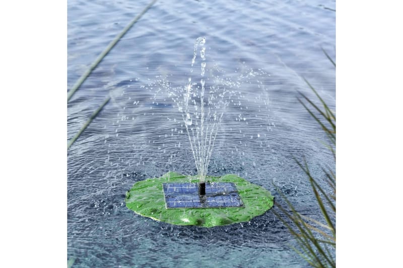 HI soldrevet flydende fontænepumpe lotusblad - Grøn - Damme & springvand - Havespringvand