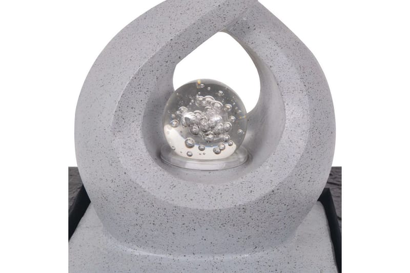 Indendørs Fontæne Med Led-Lys Polyresin - Grå - Have - Udendørs miljø - Havedekoration - Damme & springvand