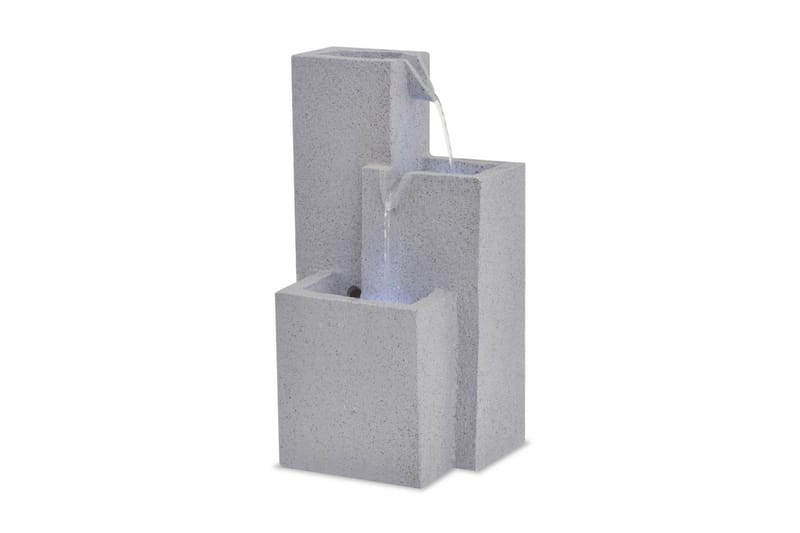 Indendørs Fontæne Med Led-Lys Polyresin - Grå - Have - Udendørs miljø - Havedekoration - Damme & springvand