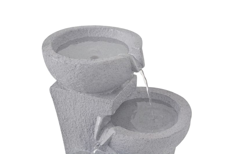 Indendørs Fontæne Med Led-Lys Polyresin - Grå - Have - Udendørs miljø - Havedekoration - Damme & springvand