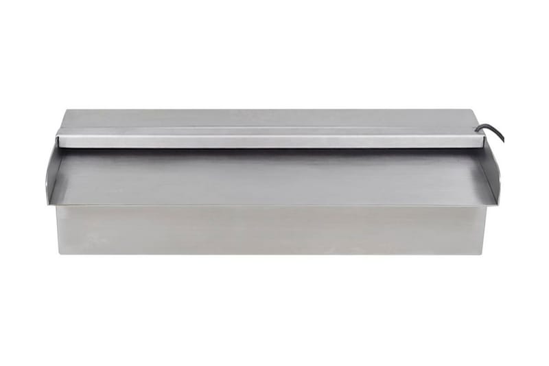 Rektangulær Vandfaldsfontæne Med Led-Lys Rustfrit Stål 30 Cm - Have - Udendørs miljø - Havedekoration - Damme & springvand