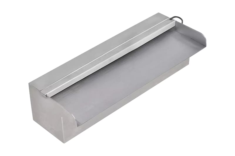 Rektangulær Vandfaldsfontæne Med Led-Lys Rustfrit Stål 30 Cm - Have - Udendørs miljø - Havedekoration - Damme & springvand