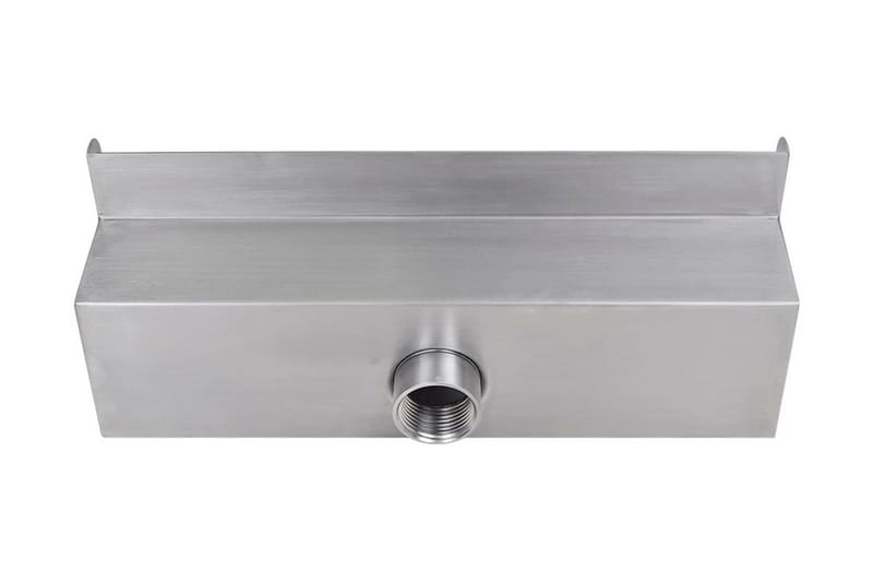 Rektangulær Vandfaldsfontæne Med Led-Lys Rustfrit Stål 30 Cm - Have - Udendørs miljø - Havedekoration - Damme & springvand