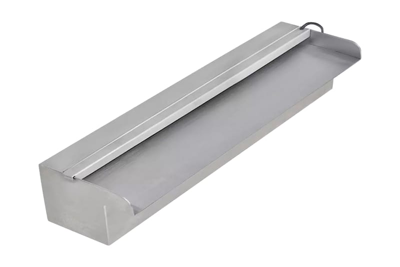 Rektangulær Vandfaldsfontæne Med Led-Lys Rustfrit Stål 45 Cm - Have - Udendørs miljø - Havedekoration - Damme & springvand