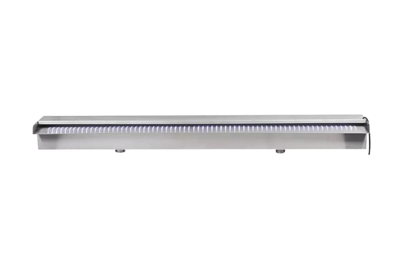 Rektangulær Vandfaldsfontæne Med Led-Lys Rustfrit Stål 90 Cm - Have - Udendørs miljø - Havedekoration - Damme & springvand