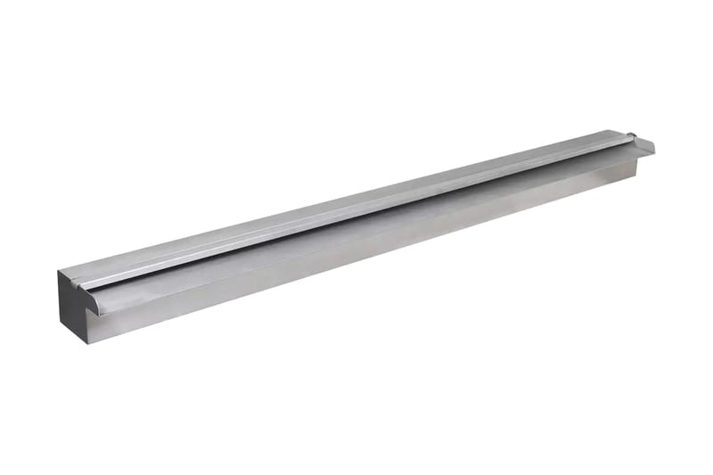 Rektangulær Vandfaldsfontæne Med Led-Lys Rustfrit Stål 90 Cm - Have - Udendørs miljø - Havedekoration - Damme & springvand