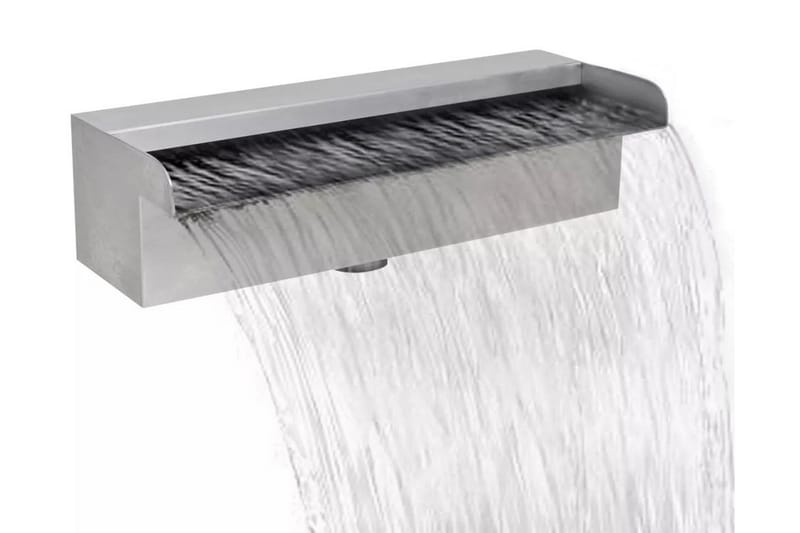 Rektangulær Vandfaldsfontæne Til Pool Rustfrit Stål 30 Cm - Have - Udendørs miljø - Havedekoration - Damme & springvand