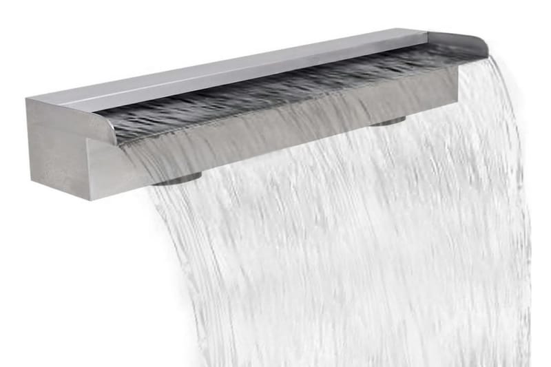 Rektangulær Vandfaldsfontæne Til Pool Rustfrit Stål 60 Cm - Have - Udendørs miljø - Havedekoration - Damme & springvand