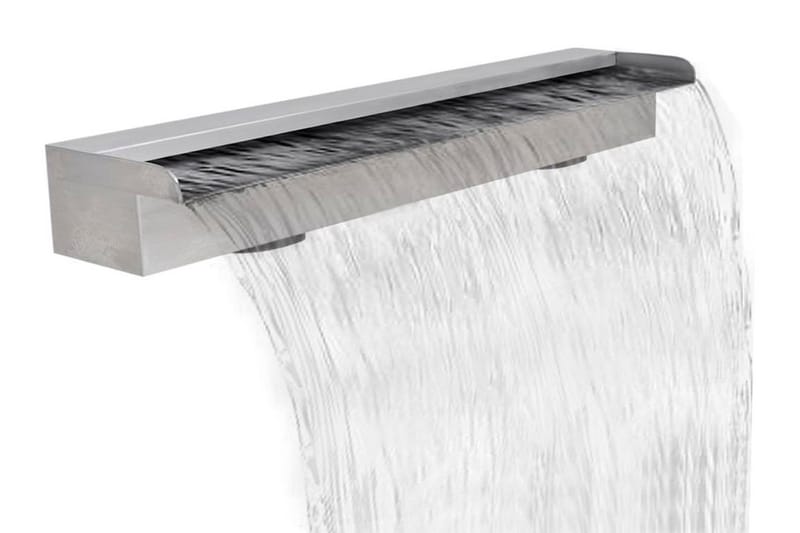 Rektangulært Vandfald/Fontæne Til Pool, Rustfrit Stål 90 Cm - Have - Udendørs miljø - Havedekoration - Damme & springvand