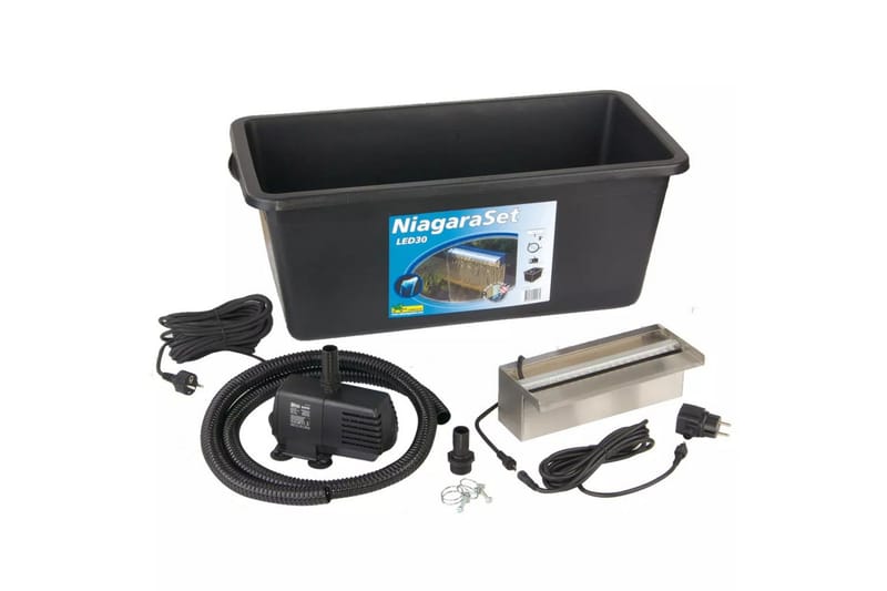 Ubbink Niagara-vandfaldssæt, 30 cm,  med LED-lys og pumpe - Have - Udendørs miljø - Havedekoration - Damme & springvand