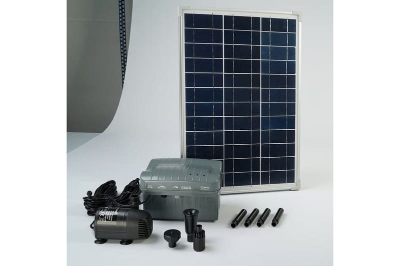 Ubbink SolarMax 1000 sæt med solcellepanel, pumpe og batteri - Damme & springvand