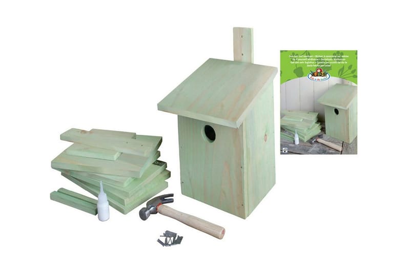 Esschert Design gør-det-selv fuglehus 21,3x17x23,3 cm KG52 - Grøn - Fuglebræt & fuglehuse