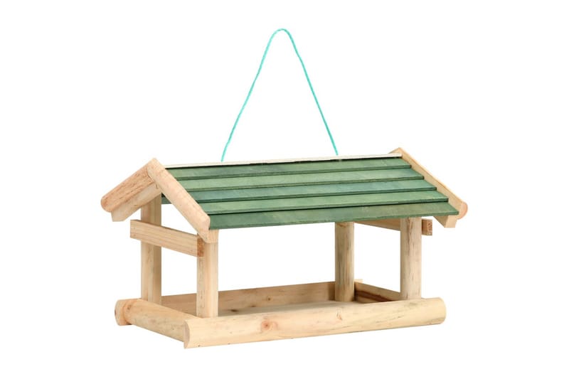 foderhus til fugle 35x29,5x21 cm massivt træ - Brun - Have - Udendørs miljø - Havedekoration - Fuglebræt & fuglehuse