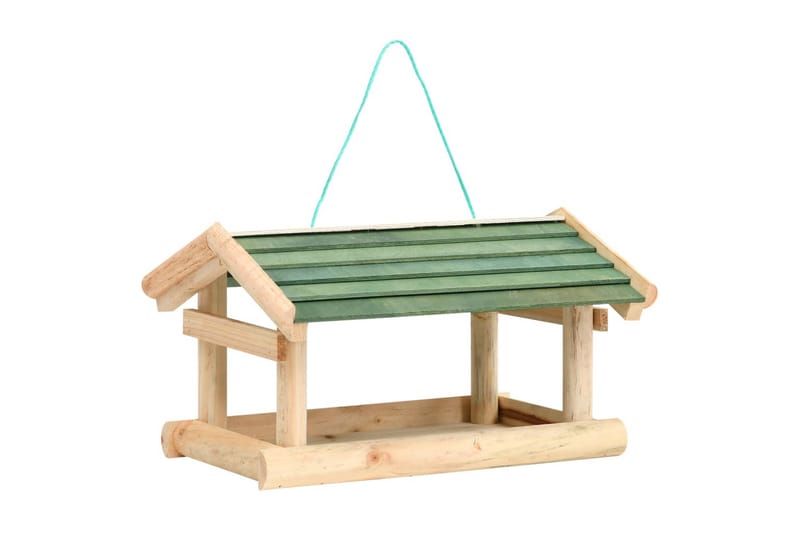 foderhus til fugle 35x29,5x21 cm massivt træ - Brun - Fuglebræt & fuglehuse