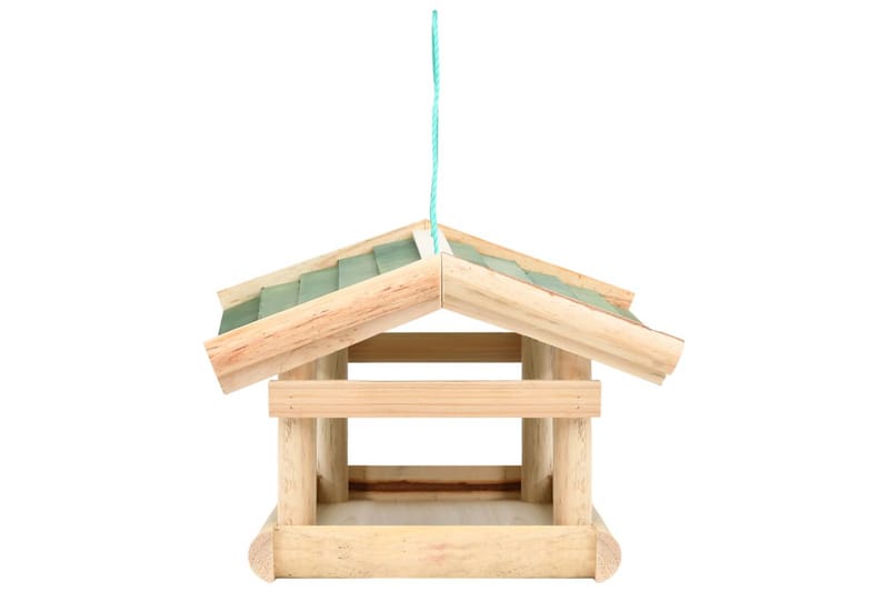 foderhus til fugle 35x29,5x21 cm massivt træ - Brun - Have - Udendørs miljø - Havedekoration - Fuglebræt & fuglehuse