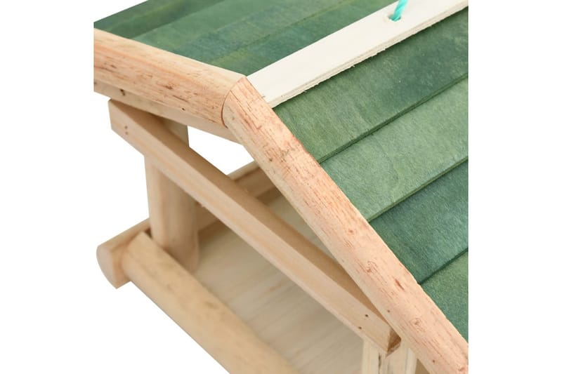 foderhus til fugle 35x29,5x21 cm massivt træ - Brun - Have - Udendørs miljø - Havedekoration - Fuglebræt & fuglehuse