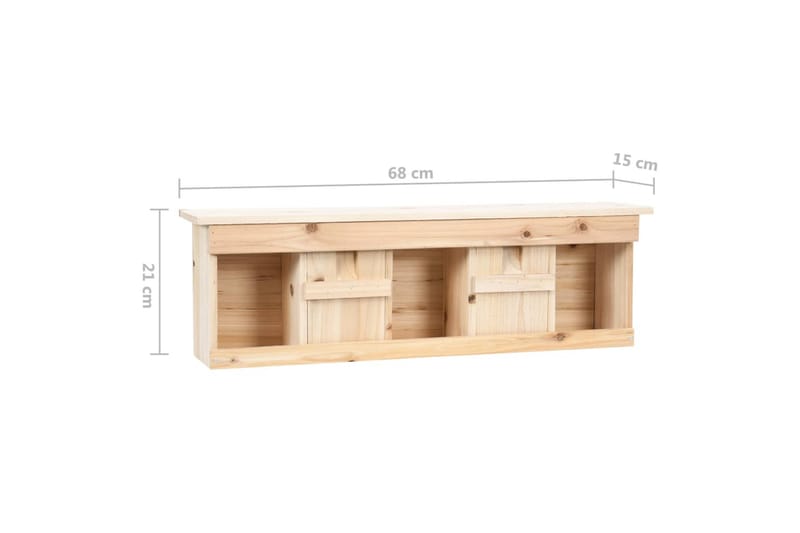 Spurvehus med 5 rum 68x15x21 cm fyrretræ - Have - Udendørs miljø - Havedekoration - Fuglebræt & fuglehuse